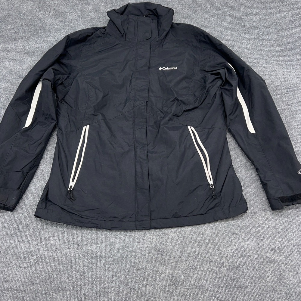 Columbia Jacket Womens L Black Bugaboo Interchange Shell Waterproof Omni Tech